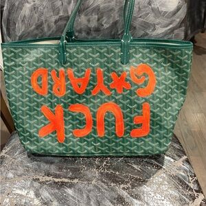 Green and Orange Tote Bag
